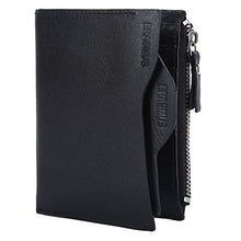 Load image into Gallery viewer, Erasmus Wallet for Men RFID Blocking Leather, ID Window, Bifold Zipper Wallet, Extra Capacity Travel Wallet, Gift box
