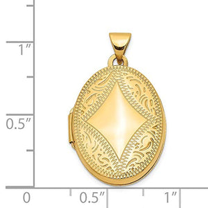 14k Yellow Gold Oval Photo Pendant Charm Locket Chain Necklace That Holds Pictures Fine Jewelry For Women Gifts For Her