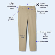 Load image into Gallery viewer, French Toast Boys' Adjustable Waist Relaxed Fit Pant (Standard &amp; Husky), Navy Blue, 6
