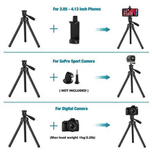 Load image into Gallery viewer, Phone Tripod Flexible Upgraded, 11" Portable Cell Phone Camera Travel Tripod Stand with Wireless Remote Shutter and Universal Phone Mount, Compatible with iPhone, Android Phones, Sports Camera GoPro
