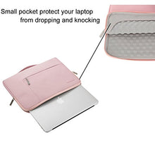 Load image into Gallery viewer, MOSISO Laptop Sleeve Compatible with MacBook Pro 15 inch Touch Bar A1990 A1707, 14 HP Acer Chromebook, 2019 Surface Laptop 3 15, Polyester Multifunctional Briefcase Bag, Pink
