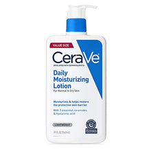 Load image into Gallery viewer, CeraVe Daily Moisturizing Lotion for Dry Skin | Body Lotion &amp; Facial Moisturizer with Hyaluronic Acid and Ceramides | Fragrance Free | 19 Ounce, Basic
