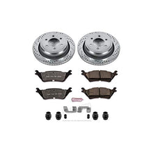 Load image into Gallery viewer, Power Stop K6271-36 Rear Z36 Truck &amp; Tow Brake Kit, Carbon Fiber Ceramic Brake Pads and Drilled/Slotted Brake Rotors
