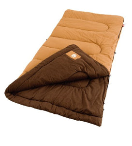 Coleman Dunnock Cold Weather Adult Sleeping Bag , Brown, heights up to 6 feet 4 inch tall
