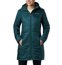 Load image into Gallery viewer, Columbia Women's Mighty Lite Hooded Jacket, Dark Seas, Medium
