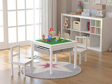 Load image into Gallery viewer, UTEX 2-in-1 Kids Multi Activity Table and 2 Chairs Set with Storage (White)
