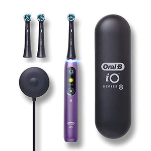Oral-B iO Series 8 Electric Toothbrush with 2 Replacement Brush Heads, Violet Ametrine