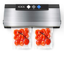 Load image into Gallery viewer, KOIOS Vacuum Sealer Machine, 80Kpa Automatic Food Sealer with Cutter for Food Savers, 10 Sealing Bags (FDA-Certified), With Up To 40 Consecutive Seals, Dry &amp; Moist Modes, Compact Design (Silver)
