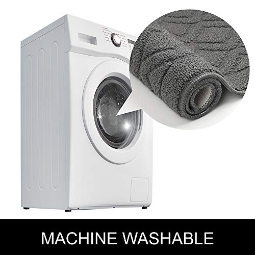 Load image into Gallery viewer, COSY HOMEER 48x20 Inch/30X20 Inch Kitchen Rug Mats Made of 100% Polypropylene 2 Pieces Soft Kitchen Mat Specialized in Anti Slippery and Machine Washable (Grey)