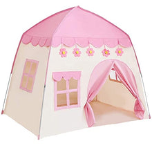 Load image into Gallery viewer, TTLOJ Kids Play Tent and Rectangle Kids Rug Set, Pink Girls Tent, Pink mat
