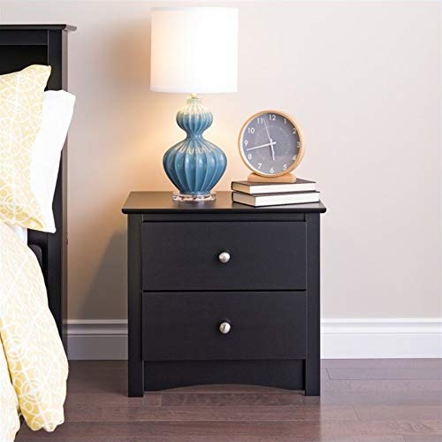 Load image into Gallery viewer, Home Square Contemporary 3 Piece Bedroom Set with Bedroom Dresser and 2 Piece 2-Drawer Nightstand in Black