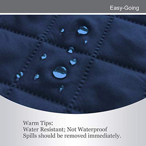 Easy-Going Sofa Slipcover Reversible Sofa Cover Water Resistant Couch Cover with Foam Sticks Elastic Straps Furniture Protector for Pets Kids Children Dog Cat(Sofa, Navy/Ivory)