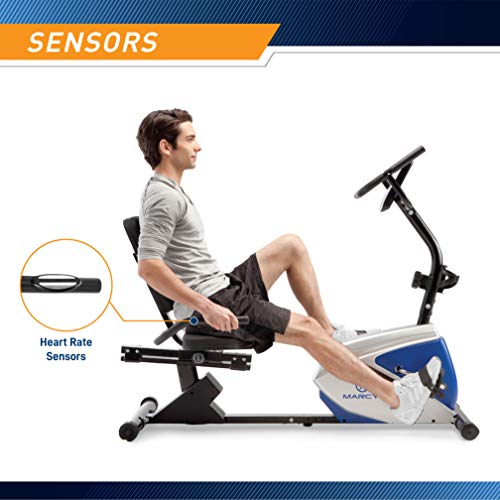 Load image into Gallery viewer, Marcy 8 Levels Magnetic Resistance Recumbent Exercise Bike with Adjustable Seat, 250-lb Capacity ME-1019R
