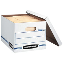 Load image into Gallery viewer, Bankers Box STOR/FILE Storage Boxes, Standard Set-Up, Lift-Off Lid, Letter/Legal, 4 Pack (0070308)
