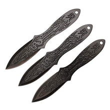 Load image into Gallery viewer, Tactical Knife Survival Knife Hunting Knife 6.5&quot; Dragon Engraved Throwing Knives Set Fixed Blade Knife Razor Sharp Edge Camping Accessories Camping Gear Survival Kit Tactical Gear 73697 (Black)

