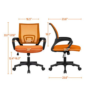Adjustable Ergonomic MidBack Mesh Swivel Computer Office Desk Task Rolling Chair (Orange)