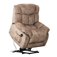 Load image into Gallery viewer, CANMOV Power Lift Recliner Chair for Elderly- Heavy Duty and Safety Motion Reclining Mechanism-Antiskid Fabric Sofa Living Room Chair with Overstuffed Design (Camel)

