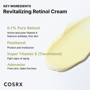 COSRX Retinol 0.1 Cream | Anti-aging Cream with 0.1% Retinol | Reduce Wrinkles, Fine Lines, and Signs of Aging | Not Tested on Animals, No Parabens