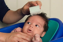 Load image into Gallery viewer, Scalp Scrubbie Cradle Cap Brush - 3-pk - Sterile and Safe - 2 in 1, Baby Brush and Sponge | for Cradle Cap Treatment and Baby Bath Time
