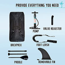 Load image into Gallery viewer, EGGORY Inflatable Stand Up Paddle Board,10'6"x 32"x 6" | SUP Surfboard with Premium SUP Accessories &amp; Backpack, Adj Paddle, Pump, Leash, Valve Adjuster | Youth &amp; Adult Surfing Boat, White
