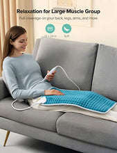 Load image into Gallery viewer, Heating Pad for Back Pain and Cramps Relief, Sable 12&quot;x24&quot; Large Electric Hot Heated Pad, Auto Shut Off, 6 Heating Settings, Moist &amp; Dry Heat Therapy for Shoulder Neck Arm Leg Knee
