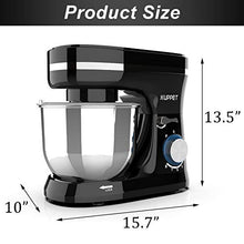 Load image into Gallery viewer, KUPPET Stand Mixer, 8-Speed Electric Mixer, Tilt-Head Food Mixer with Dough Hook, Wire Whip &amp; Beater, 4.7QT Stainless Steel Bowl, Black

