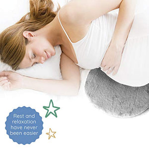 OCCObaby Pregnancy Pillow, Memory Foam Body Wedge for Belly, Knees and Back Support, Reversible Maternity Pillow with Removable Cover and Travel Bag