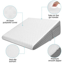 Load image into Gallery viewer, Forias Wedge Pillow for Sleeping 7.5" Bed Wedge Pillow for After Surgery Triangle Pillow Wedge for Acid Reflux Gerd Snoring Bed Elevation, Air Layer Wedge Cover | Memory Foam Top-Only One Wedge Pillow

