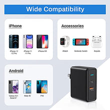 Load image into Gallery viewer, Aiibe 36W Dual Port USB C Charger Power Adapter Fast Charging Block with 18W QC3.0 USB-A + USB-C PD Port Wall Charger Block Plug for iPhone, iPad, Samsung, LG and Other Smartphone (Black)
