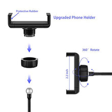 Load image into Gallery viewer, Selvim 6 inch Selfie Ring Light with Cellphone Holder Stand- Ring Light Stand for Live Stream ＆ Makeup, 64 LED Bulbs 3 Light Modes 10-Level Brightness 360° Rotating for iPhone Android Cell Phone
