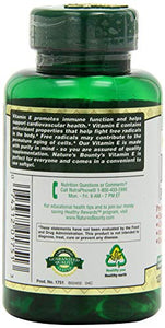 Nature's Bounty Vitamin E Pills and Supplement Softgels , Supports Antioxidant Health, 400iu, 120 Count