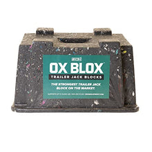 Load image into Gallery viewer, OX BLOX Trailer Jack Block | RV and Camper Blocks for Any Tongue Jack, Post, Foot, or stabilizer (Round or Square) | Supports up to 10,000 lbs per Block
