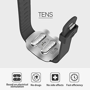 EmeTerm Relieve Nausea Electrode Stimulator Morning Sickness Motion Travel Sickness Vomit Relief Rechargeable No Gel Drug Free Wrist Bands Without Side Effects