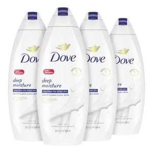 Dove Deep Moisture Body Wash For Dry Skin Moisturizing Body Wash Transforms Even The Driest Skin In One Shower 22 oz 4 Count