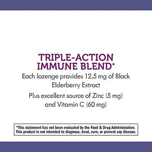 Nature's Way Organic Sambucus Lozenge, Elderberry and Zinc, 24 count pouch (Packaging May Vary)