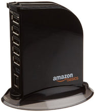 Load image into Gallery viewer, Amazon Basics 7 Port USB 2.0 Hub Tower with 5V/4A Power Adapter
