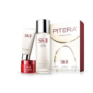SK-II PITERA Power Kit 3PC Set, Facial Treatment Essence, 75 mL, R.N.A.POWER Cream, 15 mL, Facial Treatment Cleanser, 17 mL