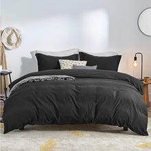 Load image into Gallery viewer, Bedsure Navy Duvet Covers Queen Size - Washed Cotton Like Soft Queen Duvet Cover Set 3 Pieces with Zipper Closure, 1 Duvet Cover 90x90 inches and 2 Pillow Shams
