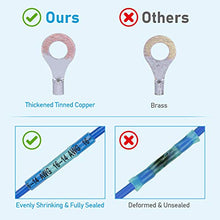 Load image into Gallery viewer, TICONN 250Pcs Heat Shrink Wire Connectors, Waterproof Automotive Marine Electrical Terminals Kit, Crimp Connector Assortment, Ring Fork Spade Butt Splices

