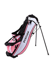 Load image into Gallery viewer, Distinctive Girls Right Handed Pink Junior Golf Club Set for Age 9 to 12 (Height 4'4" to 5') Set Includes: Driver (15"), Hybrid Wood (22, 2 Irons, Putter, Bonus Stand Bag &amp; 2 Headcovers

