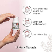 Load image into Gallery viewer, LilyAna Naturals Eye Cream - 2-Month Supply - Made in USA, Eye Cream for Dark Circles and Puffiness, Under Eye Cream, Anti Aging Eye Cream, Improve the look of Fine Lines and Wrinkles, Rosehip and Hibiscus Botanicals - 1.7oz (1-Pack)
