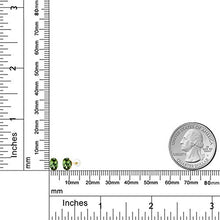 Load image into Gallery viewer, Gem Stone King 1.00 Ct Oval 6x4mm Green Tourmaline 10K Yellow Gold Stud Earrings
