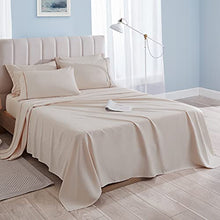Load image into Gallery viewer, Bedsure Twin Size Sheets Set 4 PC - Deep Pocket Bed Sheets Twin Soft Brushed Microfiber, 1800 Hotel Luxury Bed Sheets Set, Wrinkle and Fade Resistant, Beige
