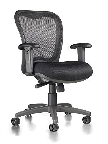 LXO Ergonomic Mid Back Task Chair (Black)