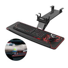 Load image into Gallery viewer, EUREKA ERGONOMIC Fully Adjustable Keyboard Drawers &amp; Platforms Tray, Rotatable Gaming Computer Desk Mount Drawer Underdesk Shelf Workspace Organizers, Black
