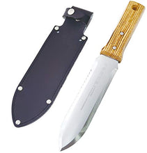 Load image into Gallery viewer, Nisaku NJP650 Hori-Hori Weeding &amp; Digging Knife, Authentic Tomita (Est. 1960) Japanese Stainless Steel, 7.25&quot; Blade, Wood Handle
