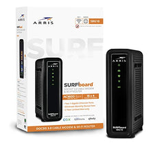 Load image into Gallery viewer, ARRIS SURFboard SBG10 DOCSIS 3.0 Cable Modem &amp; AC1600 Dual Band Wi-Fi Router, Approved for Cox, Spectrum, Xfinity &amp; others (black)
