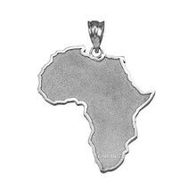 Load image into Gallery viewer, LA BLINGZ Sterling Silver Africa Map Pendant
