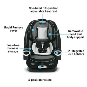 Graco 4Ever DLX 4 in 1 Car Seat | Infant to Toddler Car Seat, with 10 Years of Use, Zagg