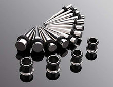 Load image into Gallery viewer, Finrezio 72PCS 14G-00G Ear Stretching Kit Tapers Plugs Gauges Set Body Piercing Jewelry Made of Surgical Stainlese Steel and Acrylic
